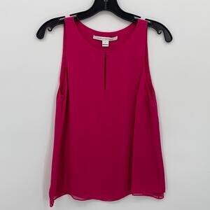 Diane Von Furstenberg Women's Pink Sleeveless Top (See Measurements)